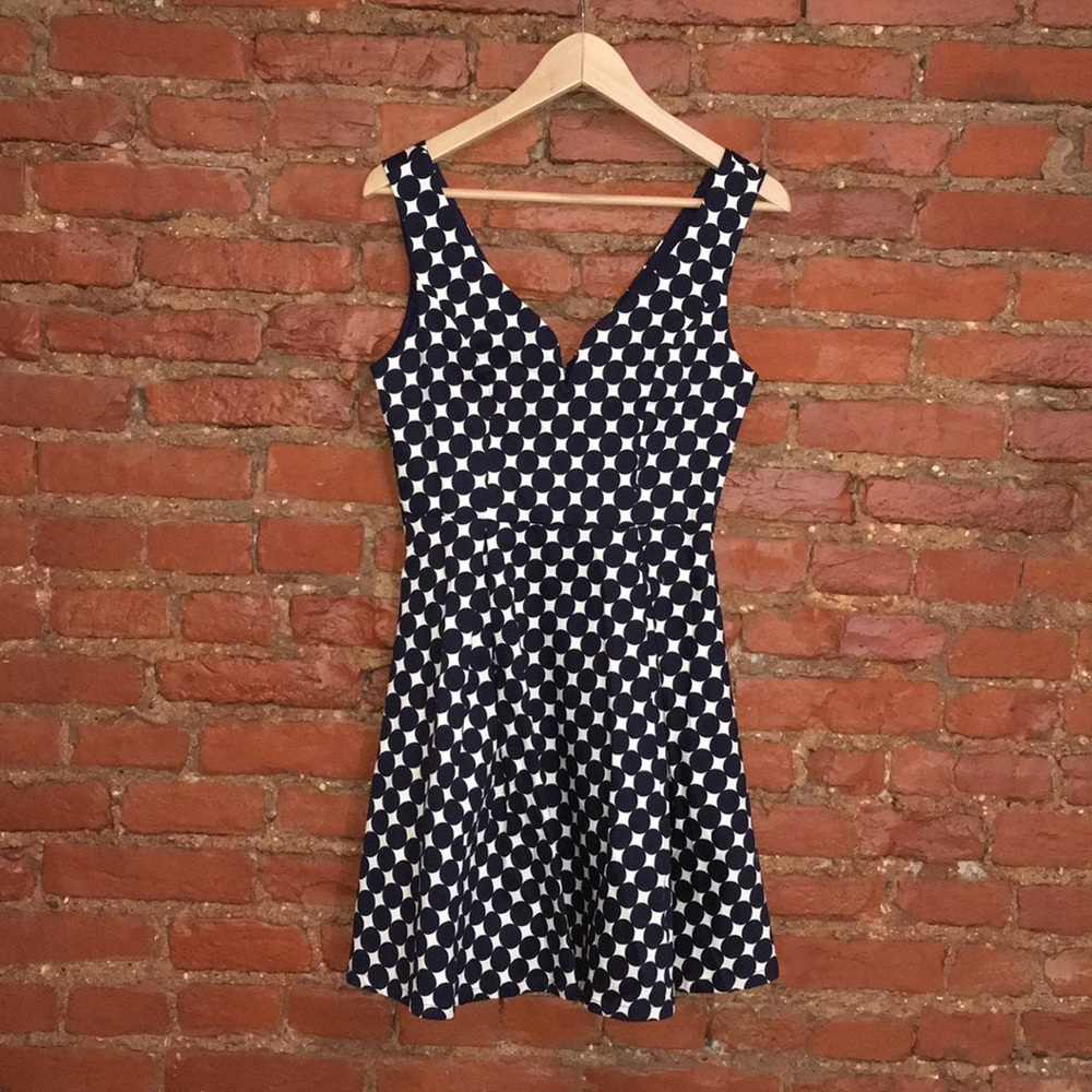 Fit and flare polka dot dress